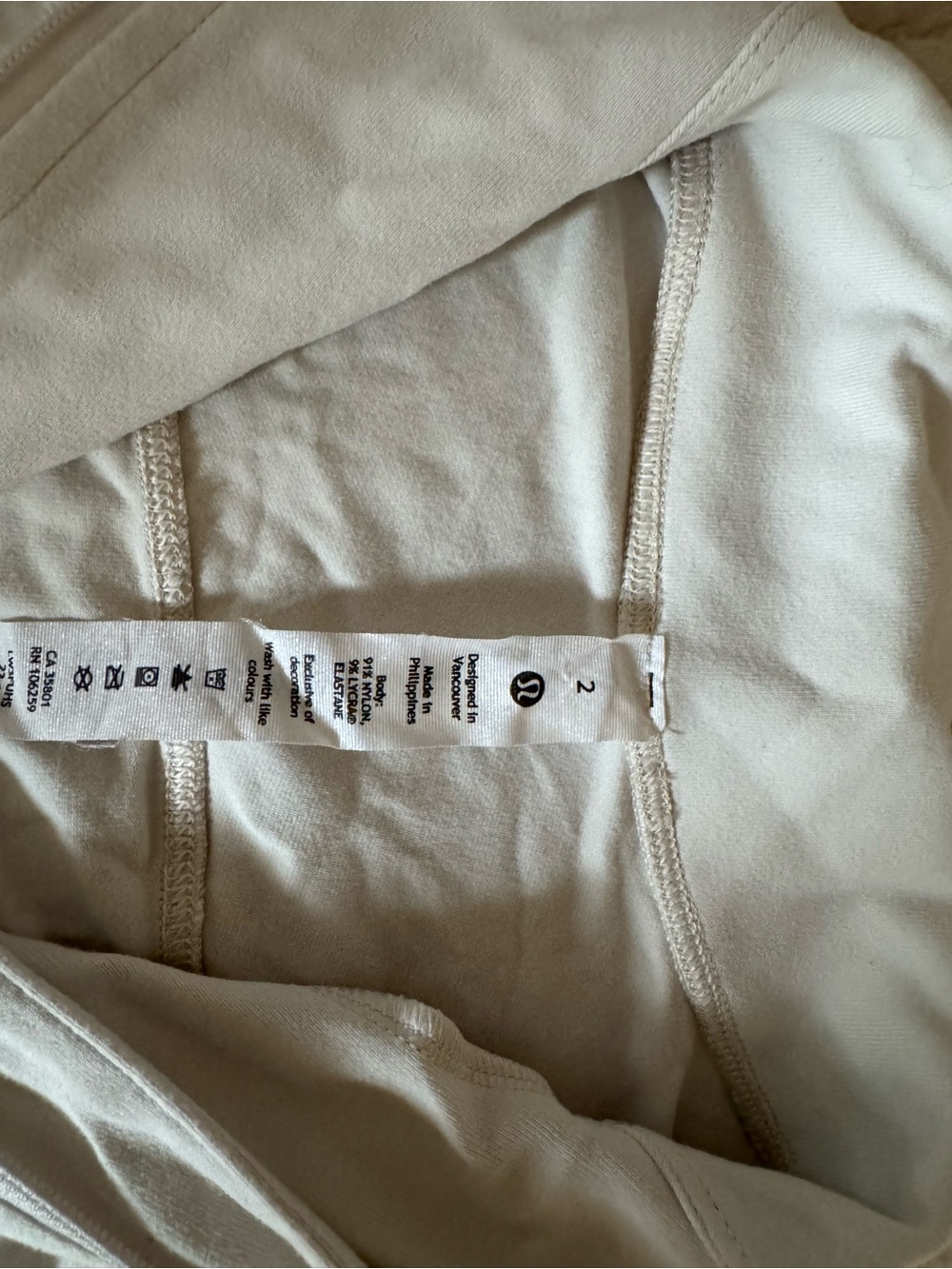 Lululemon cropped pullover size 2 bone* - Picture 4 of 5